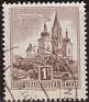 Austria - 1957 - Monuments - 1 S - Marron - Austria, Church - Scott 622 - Church Christkindl Mariazell - 0